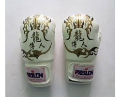 Găng Boxing Wolon Hoa Văn Trắng size 10oz