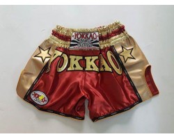 Quần Muay Thái Yokkao Vintage Carbon Đỏ/Xanh